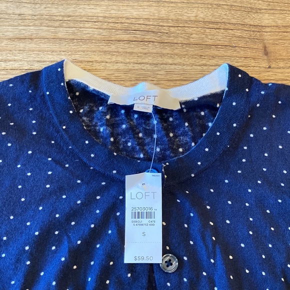 Loft dotted cardigan NWT - Picture 6 of 8